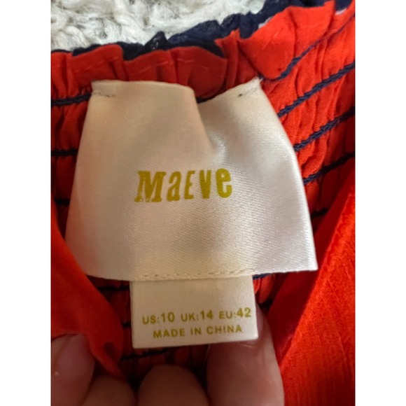 Anthropologie Maeve Ikebana Maxi Dress Womens Size 10 Boho Indie Floral Fairy - Picture 7 of 10